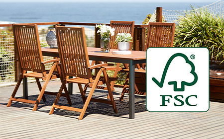 FSC®-mærket er din sikkerhed for mere bæredygtige havemøbler
