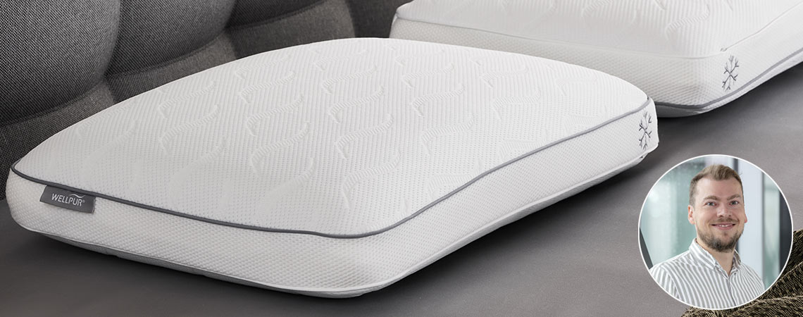 VARDO memory foam pude Ergonomisk hovedpude på en seng