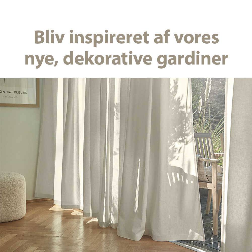 Bliv inspireret af vores nye, dekorative gardiner