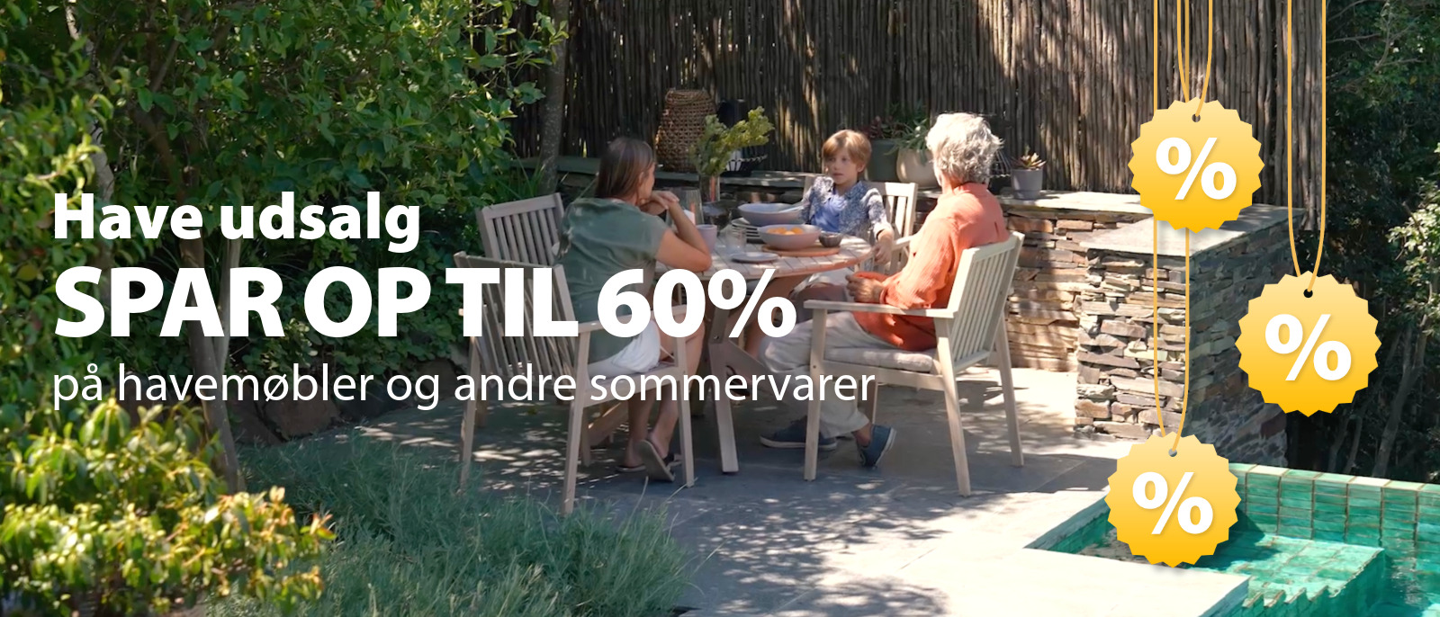 Spar op til 60% på havemøbler og andre sommervarer