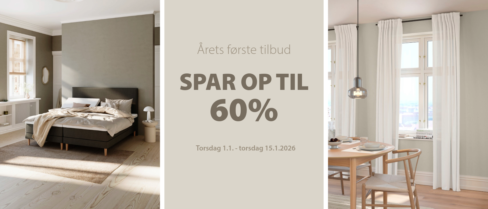 Årets første tilbud - Spar op til 60%