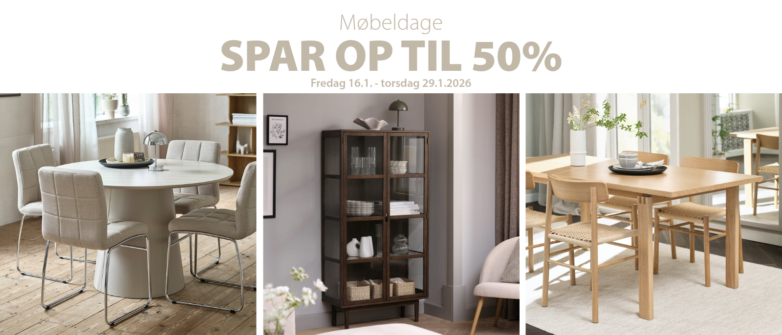 Møbeldage - Spar op til 50%