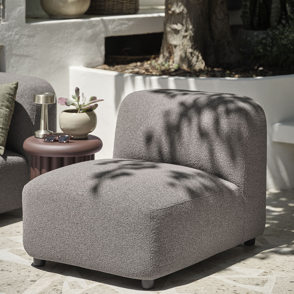 Loungemodul på en terrasse