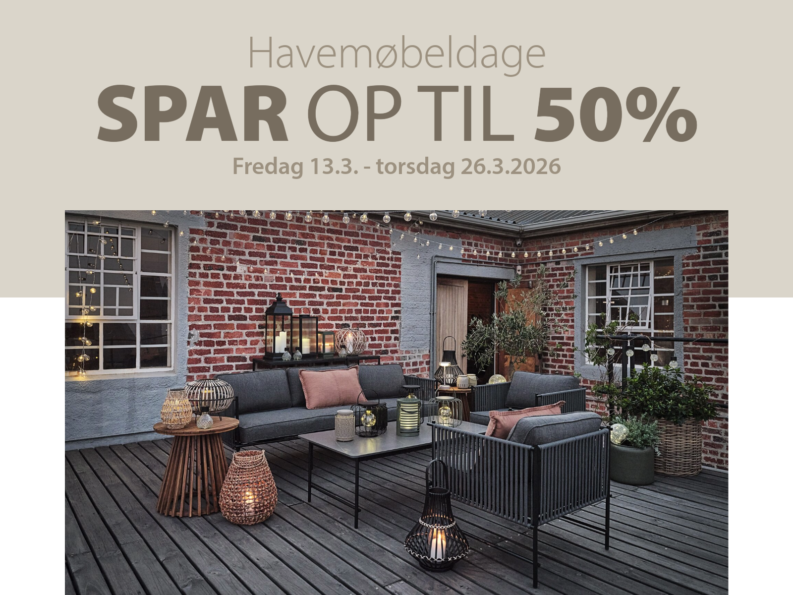 Havemøbeldage - Spar op til 50%