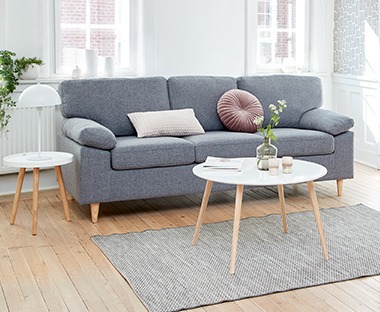 Ny 2 Eller 3 Personers Sofa Stof Eller Laederlook Find Den I Jysk