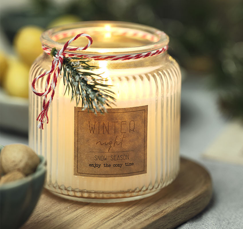 AMMONIT julelys Julelys med gran på julebord